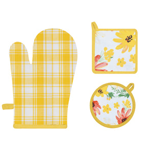 Set 1 guantone + 2 presine da cucina Preziosa Calisè S05