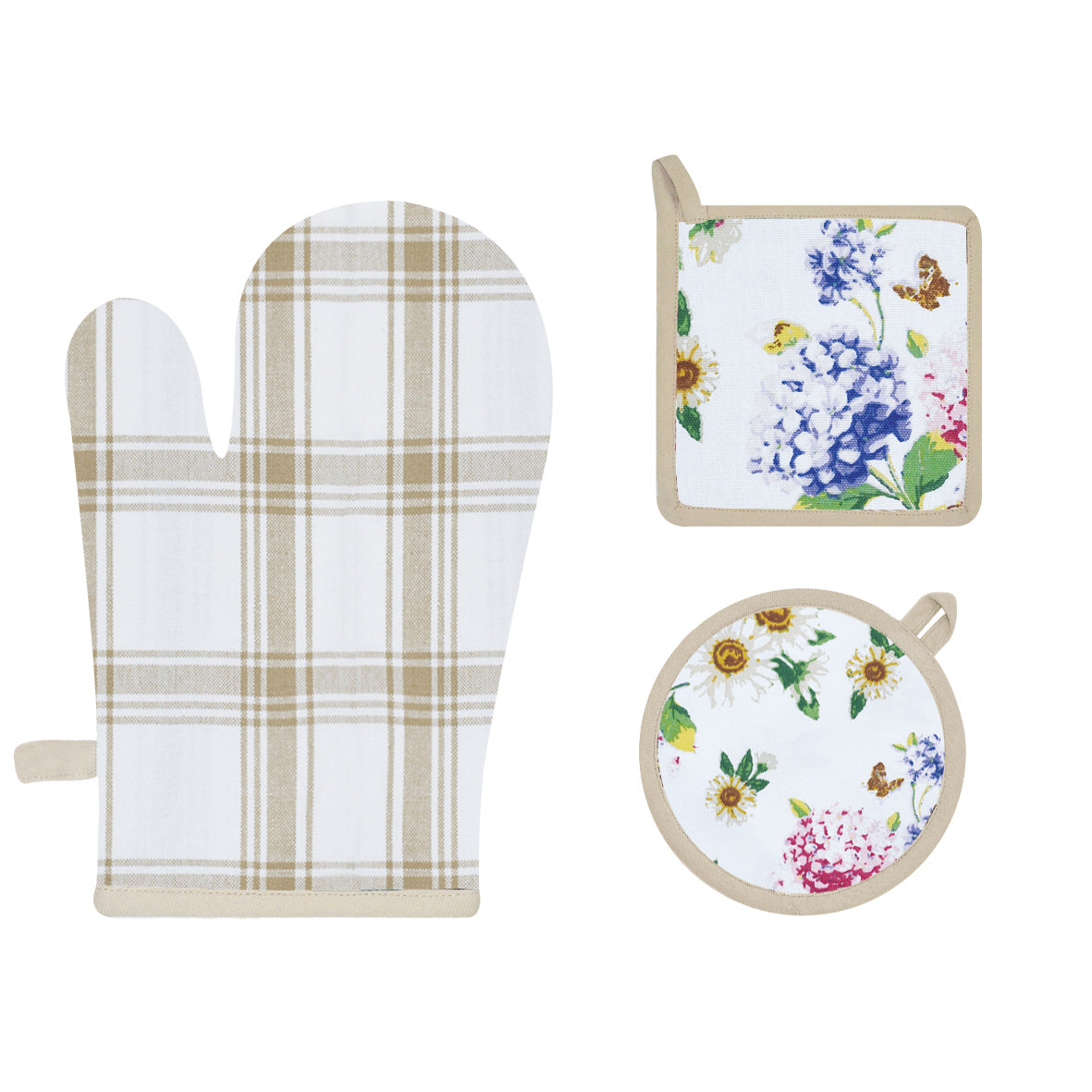 Set 1 guantone + 2 presine da cucina Preziosa Calisè S05