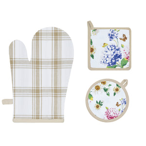 Set 1 guantone + 2 presine da cucina Preziosa Calisè S05