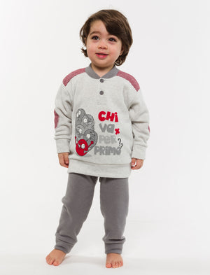 Pigiama Gary neonato bambino H10058 stampato punto milano