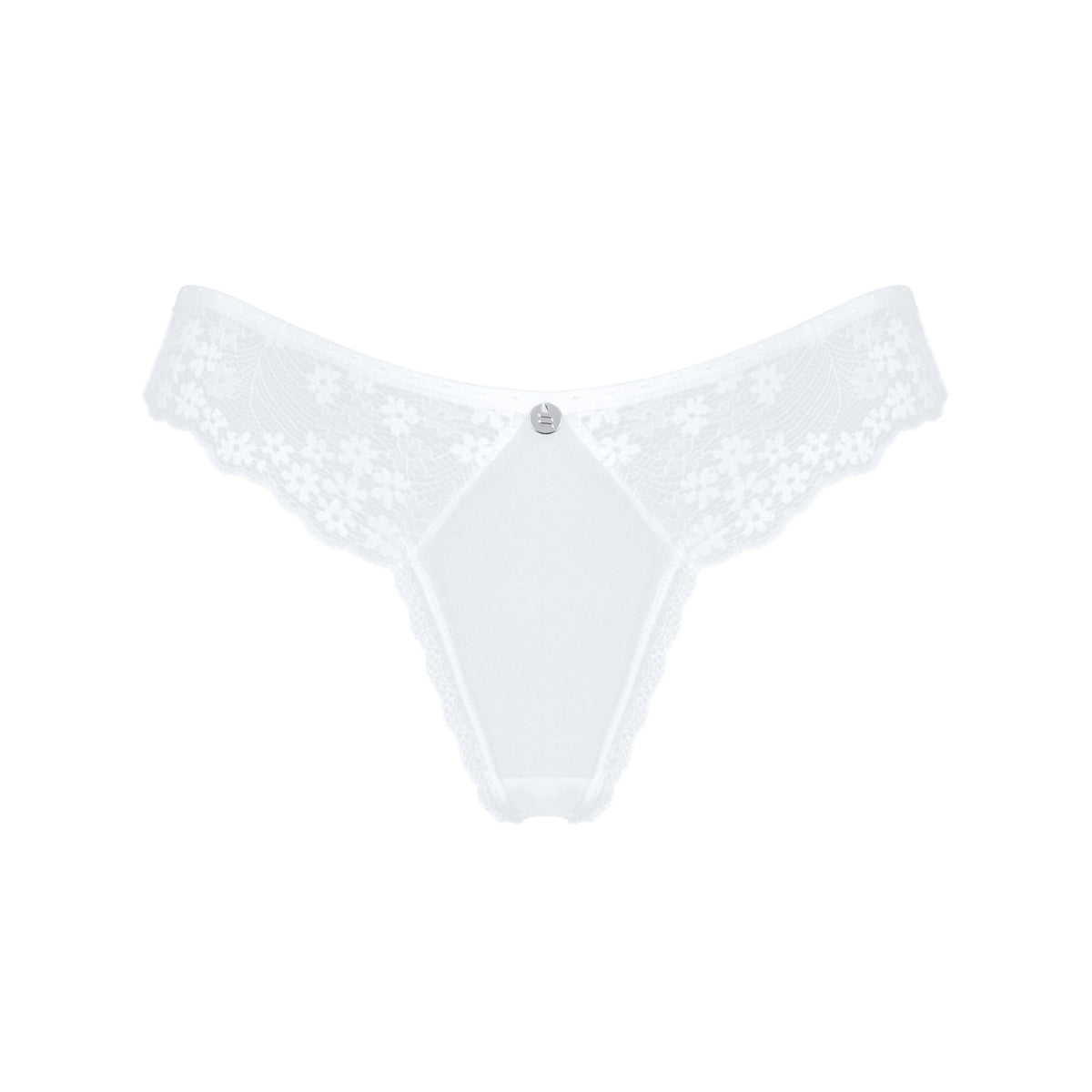 Slip sexy panties pizzo florale e tulle bianco Heavenlly Obsessive