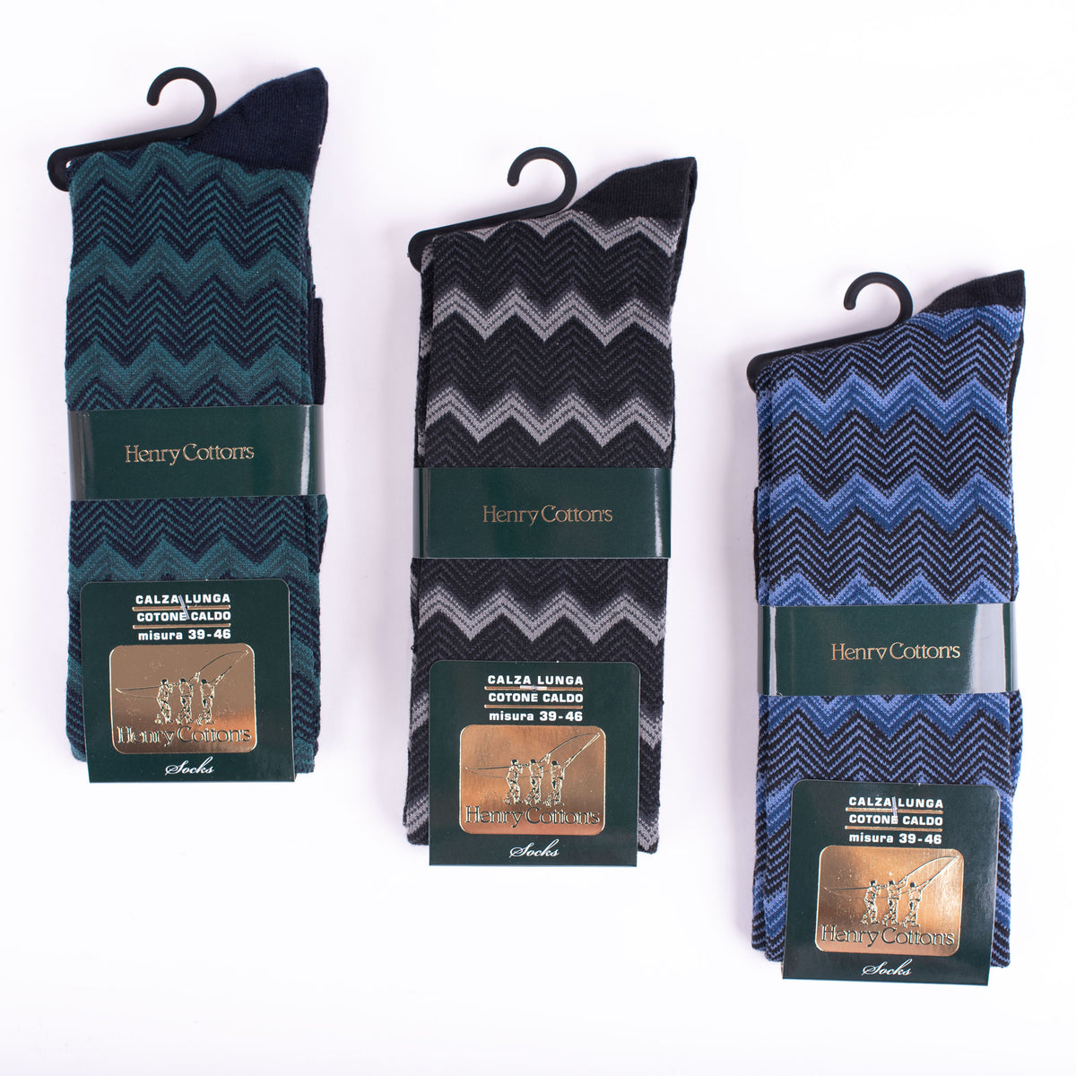 Calze lunghe uomo Henry Cotton's HC327 caldo cotone 3 paia Var. A