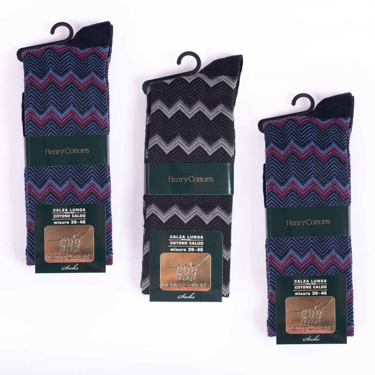 Calze lunghe uomo Henry Cotton's HC327 caldo cotone 3 paia Var.B