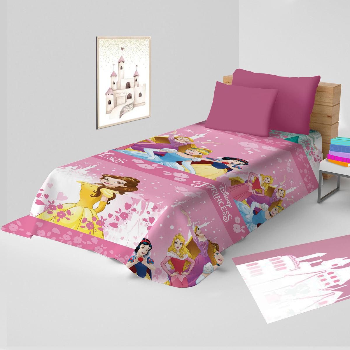 Copriletto in cotone leggerissimo Principesse Disney
