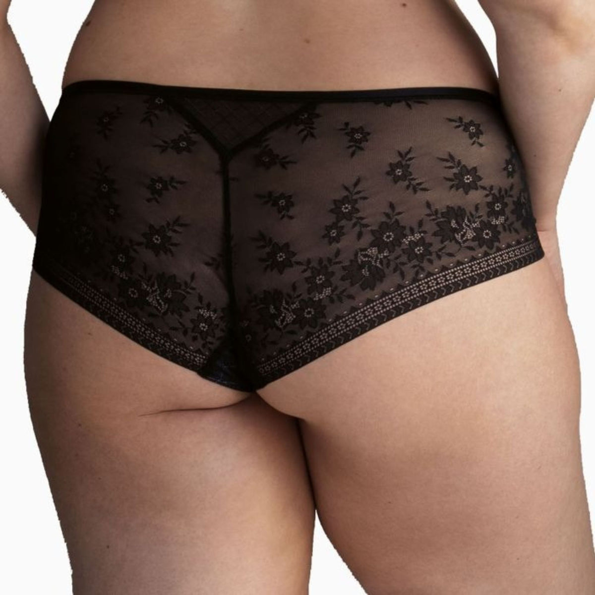 Slip hipster in pizzo floreale Rosa Faia 1384