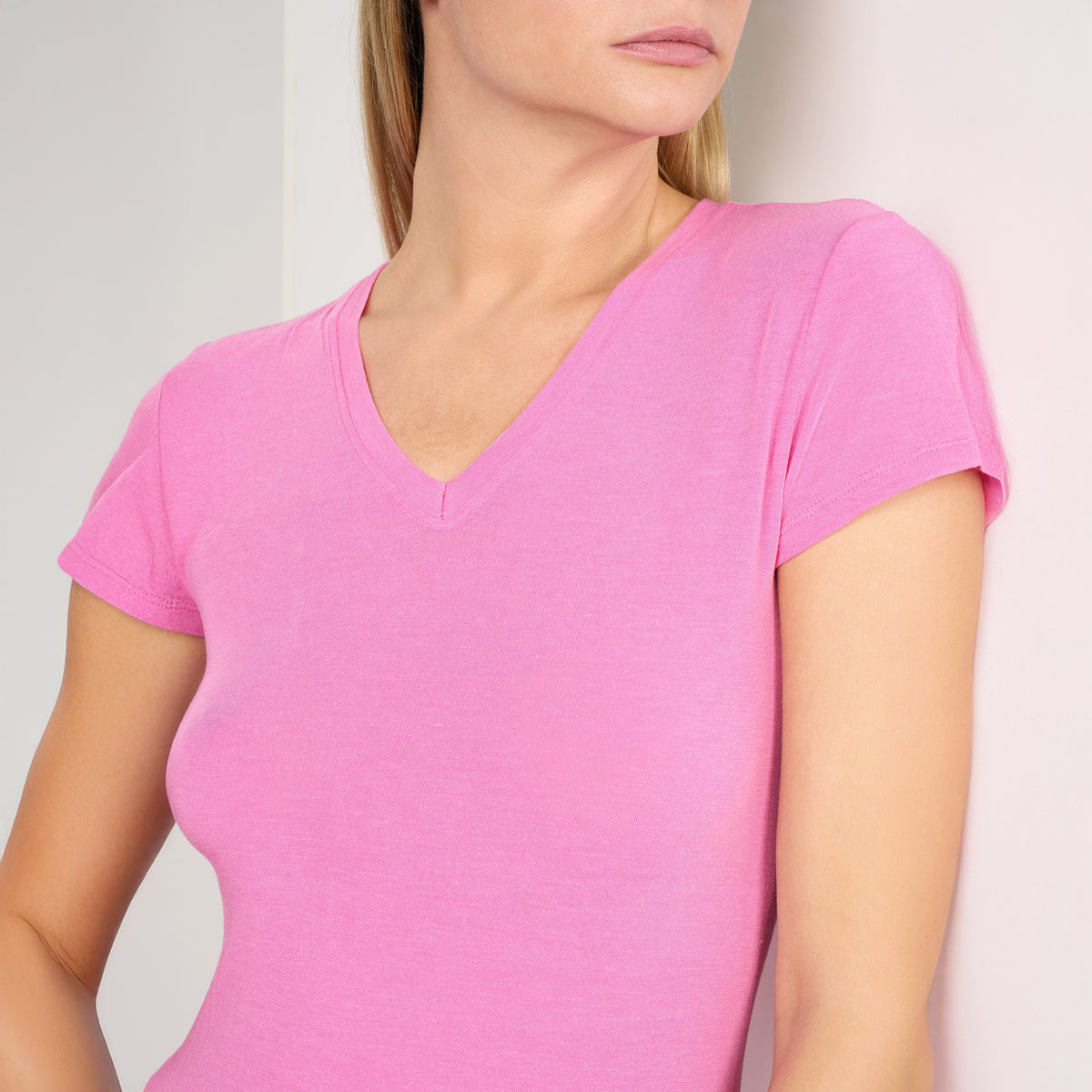 Maglia Donna Scollo a V in modal e seta Golden Lady 1445