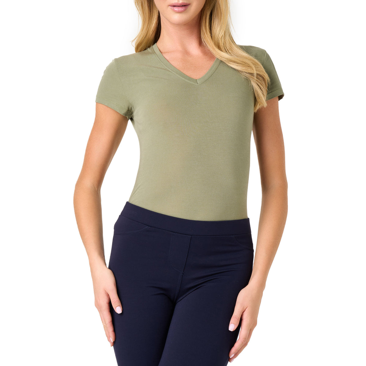 Maglia Donna Scollo a V in modal e seta Golden Lady 1445