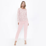 Pigiama donna manica lunga rosa Il granchio GP5000