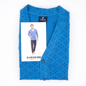 Pigiama uomo Il Granchio GP361/A cotone azzurro