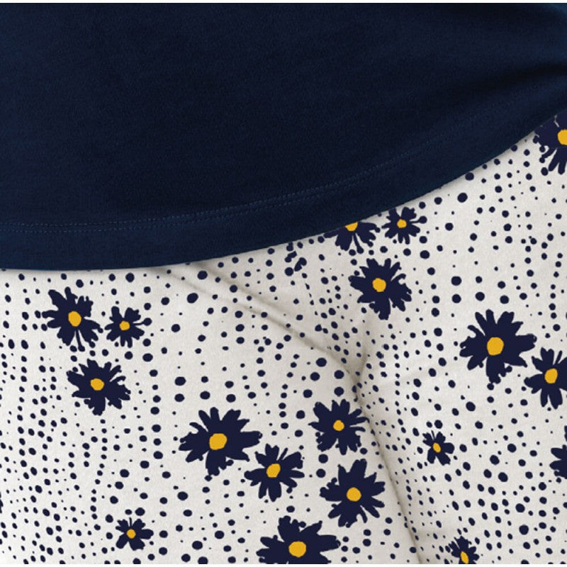 Pigiama donna blu lungo leggero Il granchio GP5001