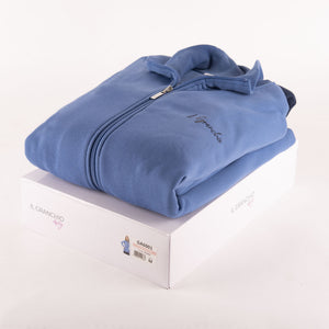 Tuta donna invernale Il granchio GA6001 felpata aperta blu denim
