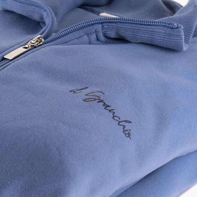 Tuta donna invernale Il granchio GA6001 felpata aperta blu denim