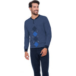 Pigiama uomo cotone primaverile Il Granchio GP1045 denim
