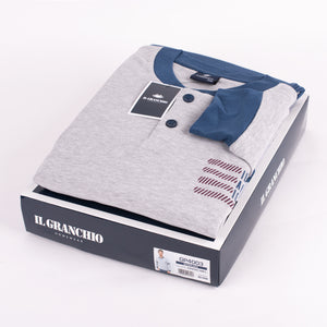 Pigiama uomo Il Granchio GP4003 caldo cotone grigio melange