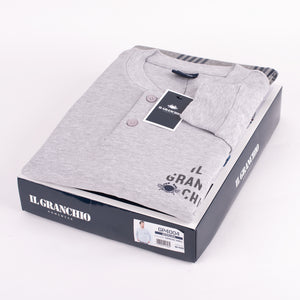 Pigiama uomo Il Granchio GP4004 caldo cotone grigio melange