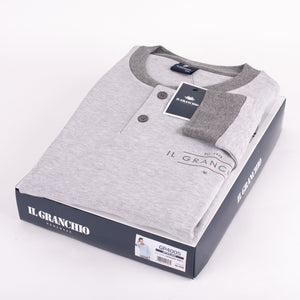 Pigiama uomo caldo cotone Il Granchio GP4005 grigio