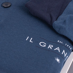 Pigiama uomo caldo cotone Il Granchio GP4005 oceano blu