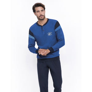 Pigiama uomo cotone leggero Il Granchio GP1044 azzurro