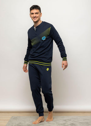 Pigiama uomo invernale Lotto LP2098 caldo cotone