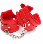 Set di sexy tanga perizoma in pizzo floreale rosso con manette Admas 42477