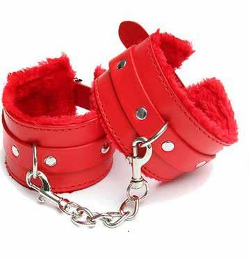 Set di sexy tanga perizoma in pizzo floreale rosso con manette Admas 42477