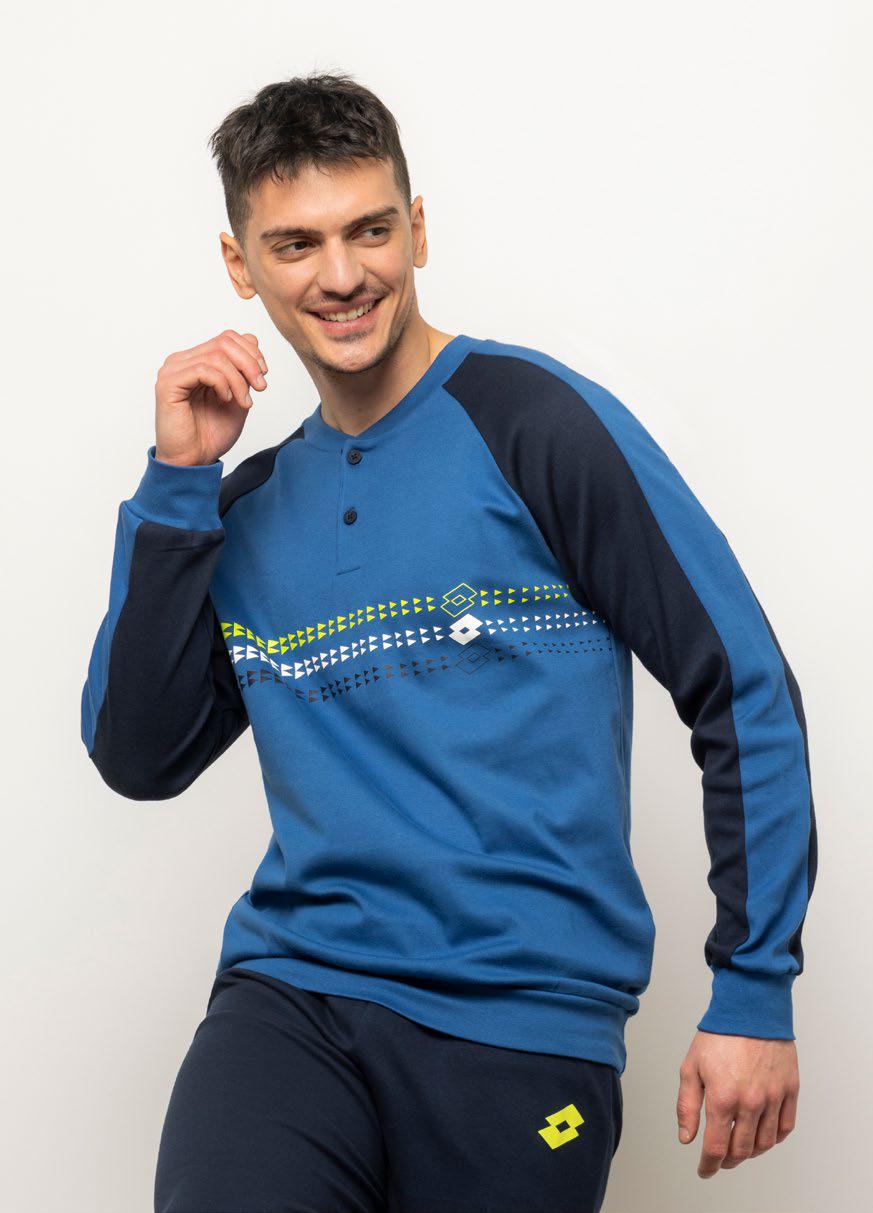 Pigiama uomo invernale Lotto LP2088 caldo cotone