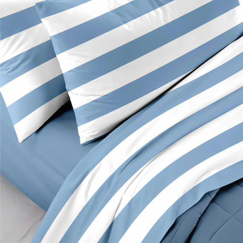 Completo letto Navigare sailing rigato 100%cotone