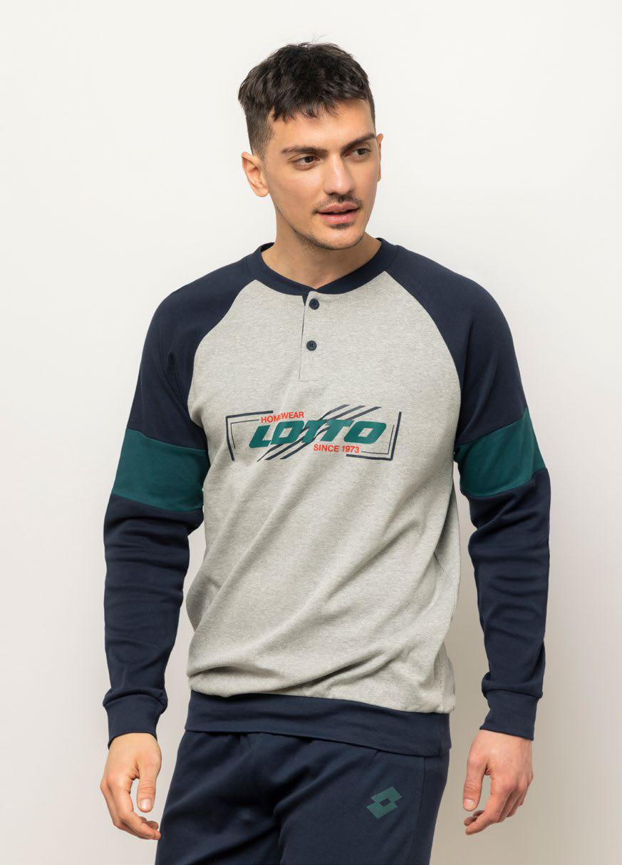 Pigiama uomo invernale Lotto LP2090 caldo cotone