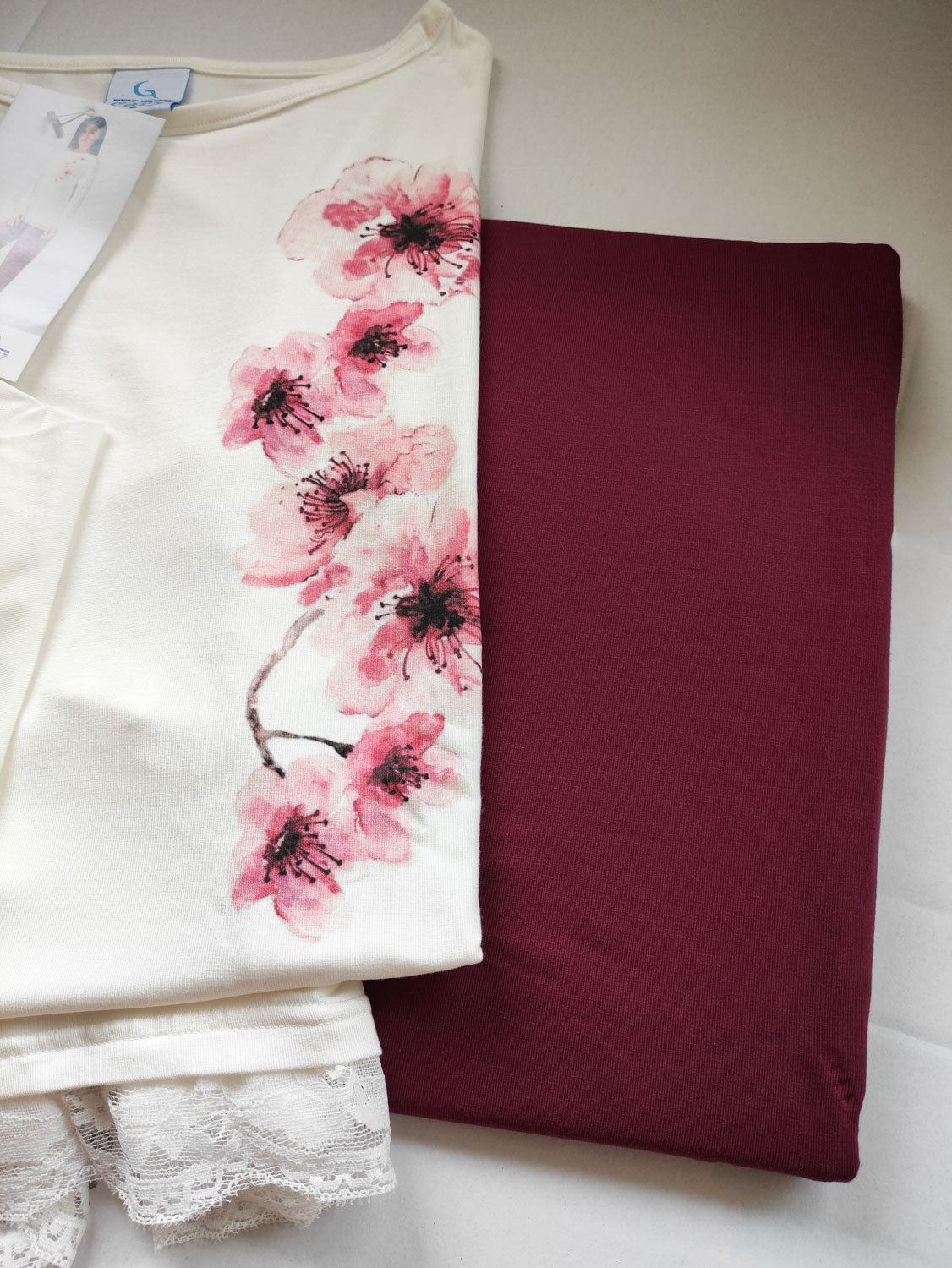 Pigiama donna Gary 500063 viscosa con fiori