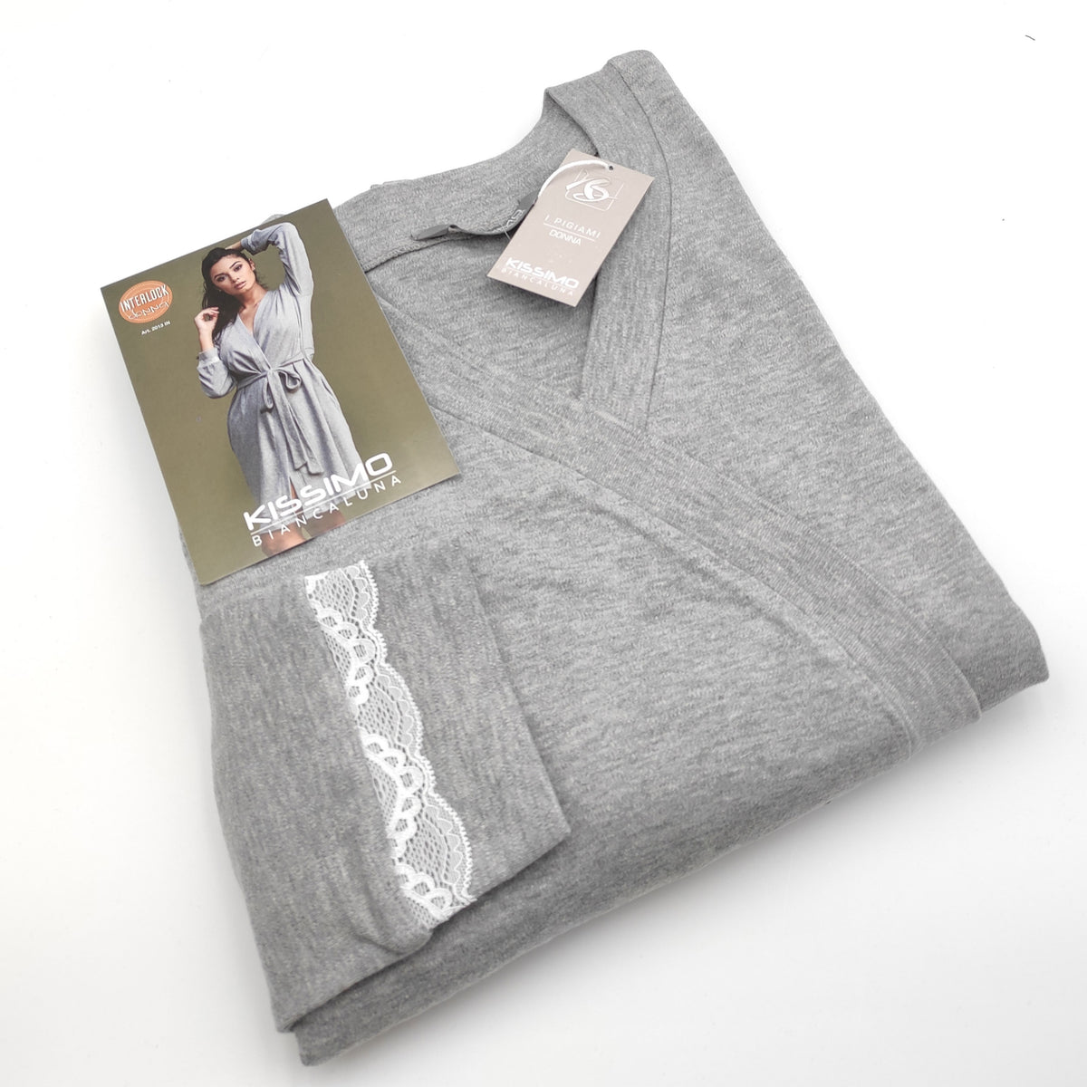 Vestaglia donna Biancaluna 2013IN caldo cotone grigio
