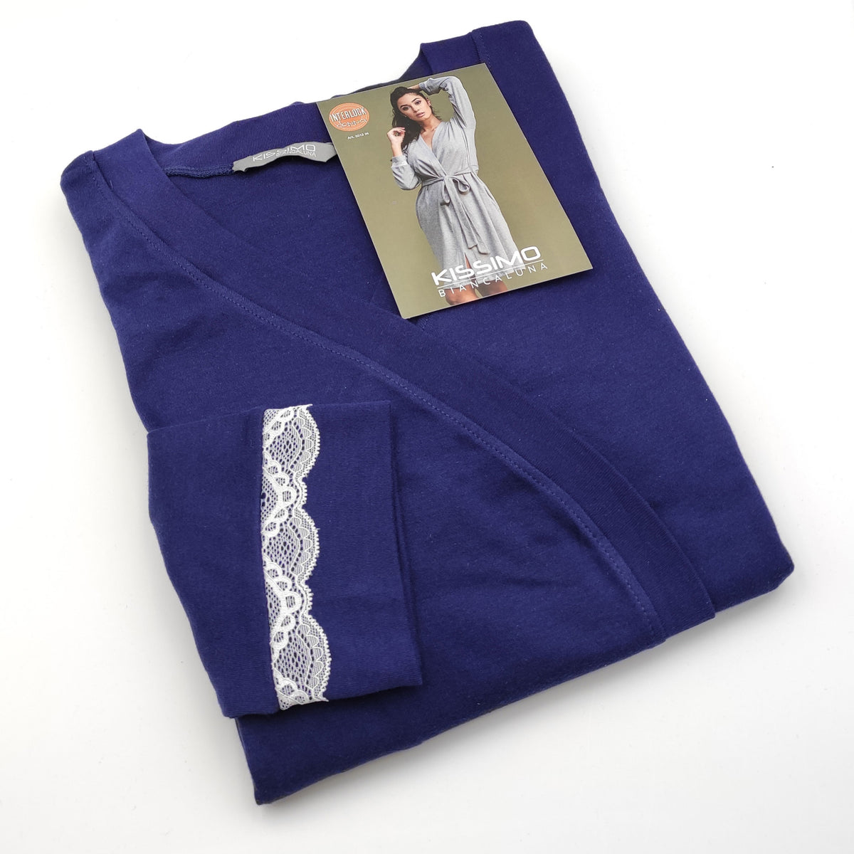 Vestaglia donna Biancaluna 2013IN caldo cotone blu 