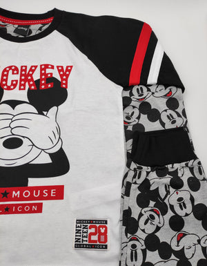 Pigiama bimba Disney 54389 bianco caldo cotone con stampa