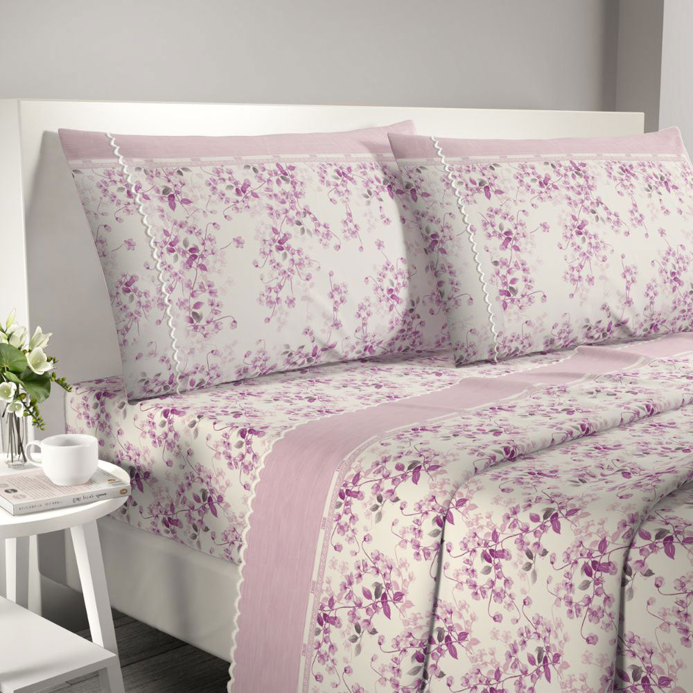 Completo letto Irge  cotone smerlato Praga Ines