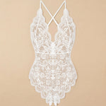 Body sexy pizzo semitrasparente floreale Iyali Enrica