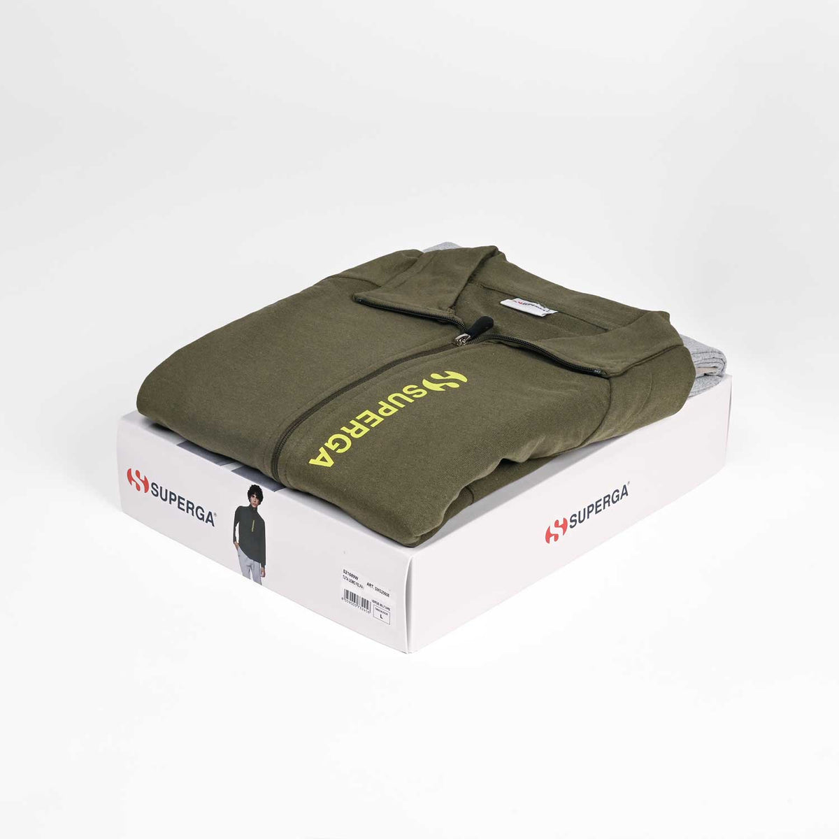Tuta Uomo in cotone Primaverile felpa con Zip Superga SMS25608