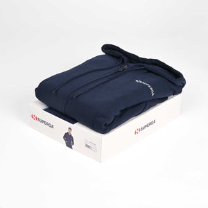 Tuta uomo con zip con cappuccio cotone felpato Superga SMW25695