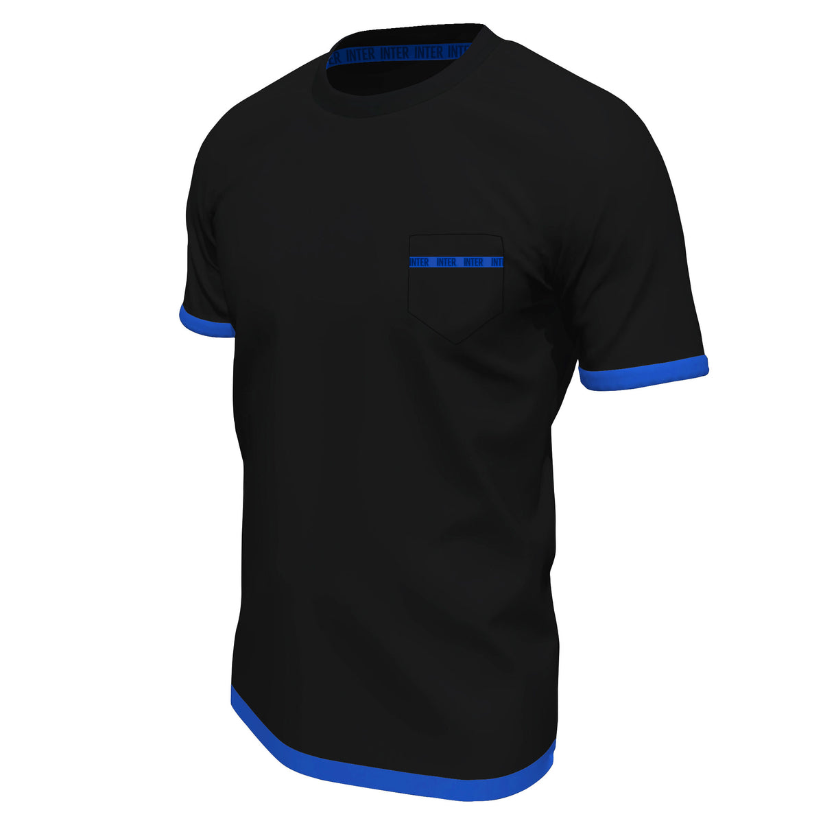 T-shirt maglia uomo girocollo 100% cotone ufficiale INTER con taschino