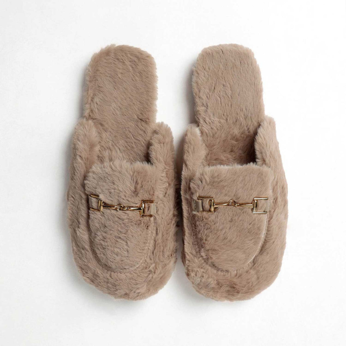 Ciabatte simil mocassino in peluche antiscivolo Admas 69129