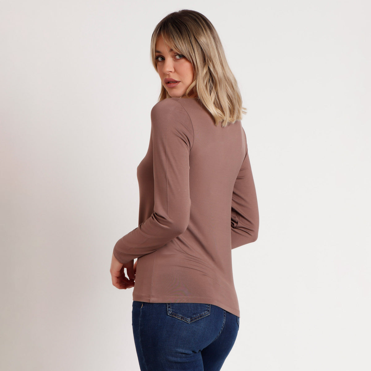Maglia donna Admas 43496 a V manica lunga sottogiacca