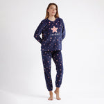 Pigiama Donna in caldo pile coral con stelline Admas 60404