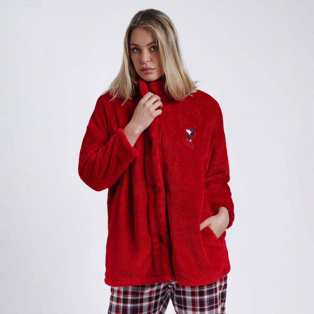 Giacca da Camera collo alto rossa Snoopy Admas 67082