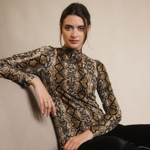 Lupetto sottogiacca pitonato donna animalier Admas 43510