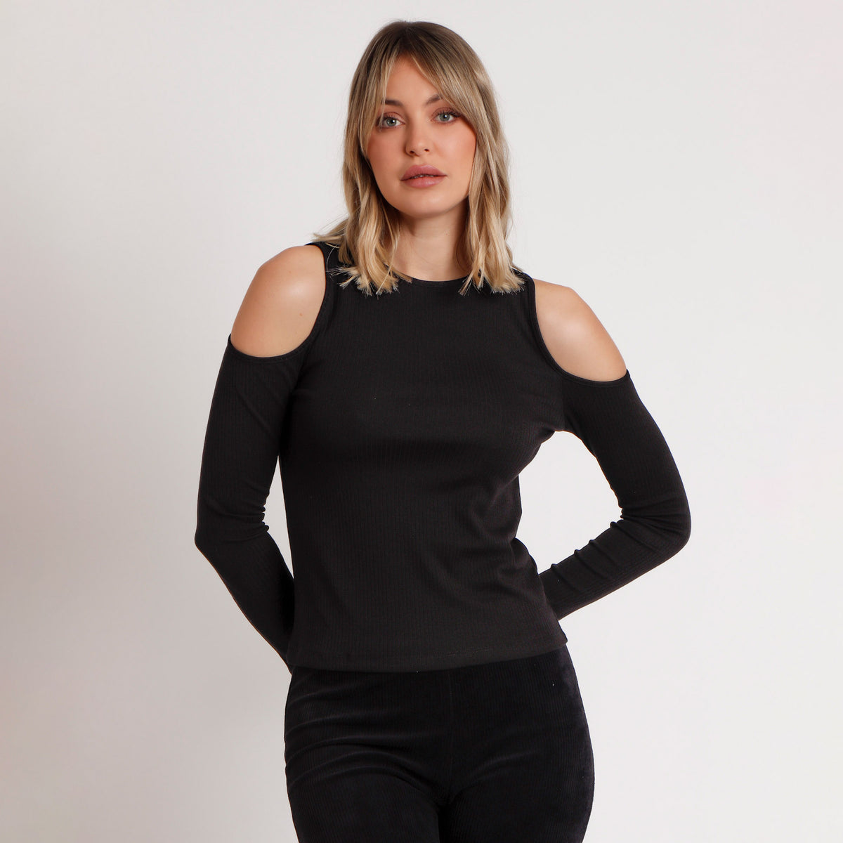 Maglia a coste sotto giacca con aperture Admas 43557