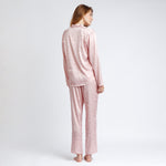 Pigiama donna in raso leopardato rosa aperto Admas 56173