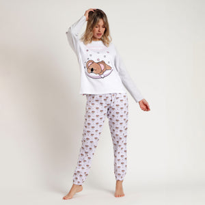 Pigiama donna caldo cotone koala Admas 62591