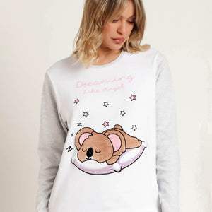 Pigiama donna caldo cotone koala Admas 62591