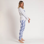 Pigiama donna caldo cotone nuvola stella luna Admas 62623
