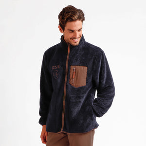 Giacca da camera uomo a collo alto pile coral Admas 67094