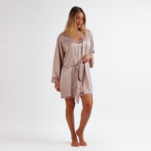 Vestaglia aperta a kimono a pois donna Admas 67108