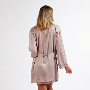 Vestaglia aperta a kimono a pois donna Admas 67108